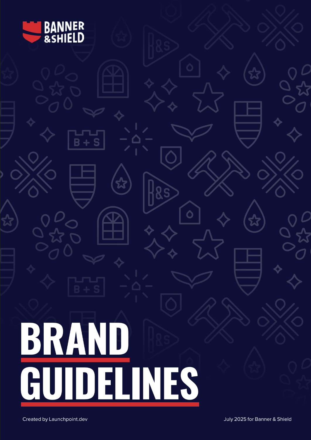 banner and shield branding