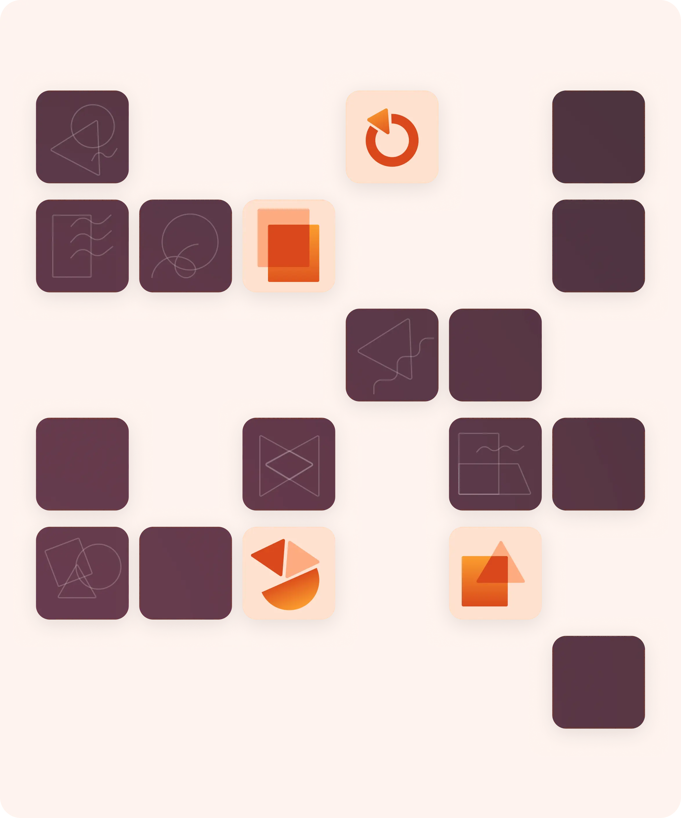 grid of random icons