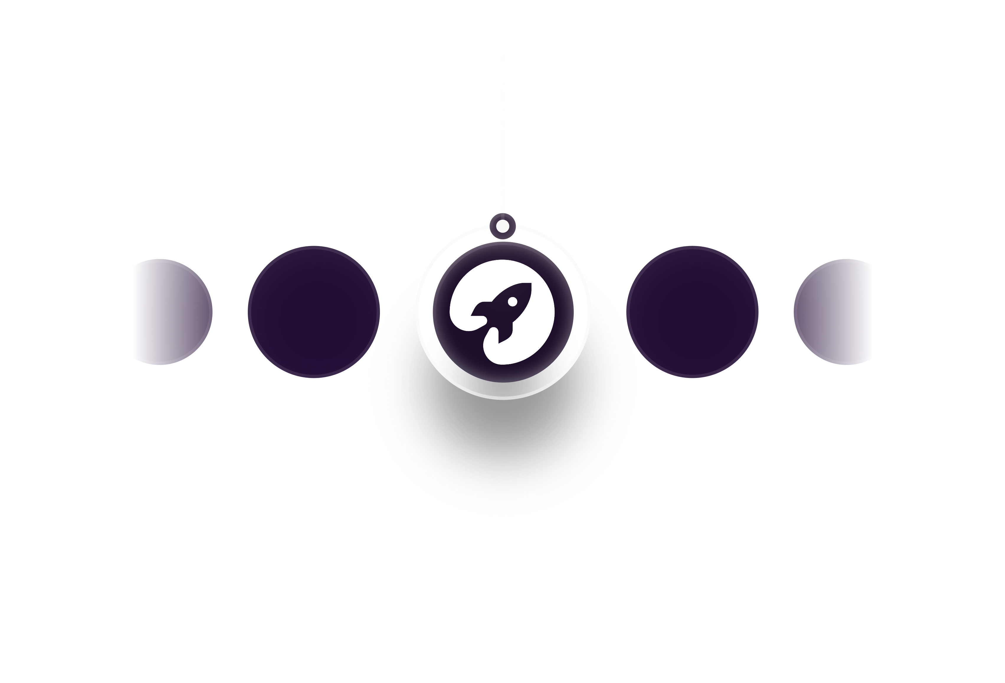 Graphic launchpoint icon and circles